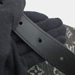 Louis Vuitton  Noir Monogram Denim Taurillon Leather Busas Tokyo Messenger Bag