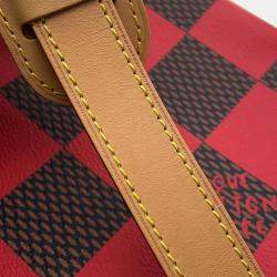 Louis Vuitton Red Damier Pop Chess Messenger Bag