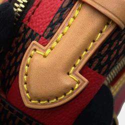 Louis Vuitton Red Damier Pop Chess Messenger Bag