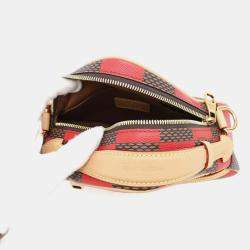 Louis Vuitton Red Damier Pop Chess Messenger Bag