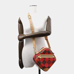 Louis Vuitton Red Damier Pop Chess Messenger Bag
