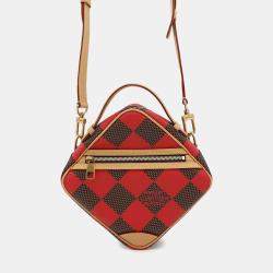 Louis Vuitton Red Damier Pop Chess Messenger Bag