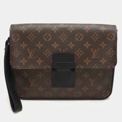 Louis Vuitton Monogram Macassar Canvas S Lock Pouch
