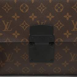 Louis Vuitton Monogram Macassar Canvas S Lock Pouch