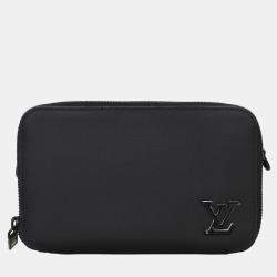 Louis Vuitton Black Leather Aerogram Alpha Wearable Wallet