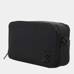 Louis Vuitton Black Leather Aerogram Alpha Wearable Wallet