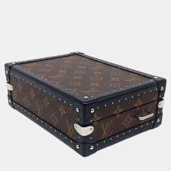 Louis Vuitton Black Coated Canvas and Leather Macassar Clutch Box Bag