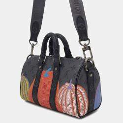 Louis Vuitton Black Monogram Eclipse Reverse Canvas Keepall Bandouliere 25 Bag