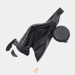 Louis Vuitton Noir Monogram Shadow Leather Duo Sling Bag
