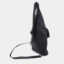 Louis Vuitton Noir Monogram Shadow Leather Duo Sling Bag