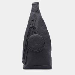 Louis Vuitton Noir Monogram Shadow Leather Duo Sling Bag