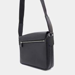 Louis Vuitton Black Taiga Leather District PM Shoulder Bag