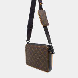 Louis Vuitton Brown/Orange/Black Monogram Macassar Canvas Trio Messenger Bag