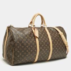 Louis Vuitton Brown Monogram Canvas Keepall Bandouliere 60 Bag