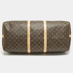Louis Vuitton Brown Monogram Canvas Keepall Bandouliere 60 Bag