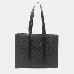 Louis Vuitton Black Monogram Eclipse Sac Plat Tote Bag