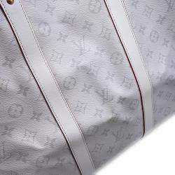 Louis Vuitton White Monogram LVx NBA Keepall Bandouliere 55 Duffel Bag