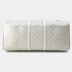 Louis Vuitton White Monogram LVx NBA Keepall Bandouliere 55 Duffel Bag