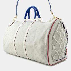 Louis Vuitton White Monogram LVx NBA Keepall Bandouliere 55 Duffel Bag