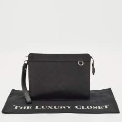 Louis Vuitton Black Damier Infini Leather Standing Pouch