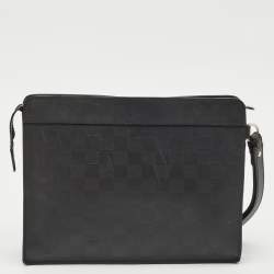 Louis Vuitton Black Damier Infini Leather Standing Pouch