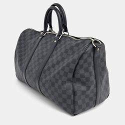 Louis Vuitton Black PVC Graphite Bandouliere Keepall 45 bag
