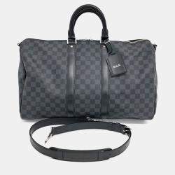 Louis Vuitton Black PVC Graphite Bandouliere Keepall 45 bag