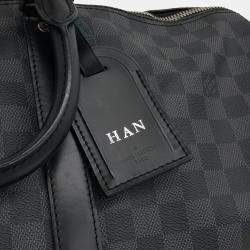 Louis Vuitton Black PVC Graphite Bandouliere Keepall 45 bag