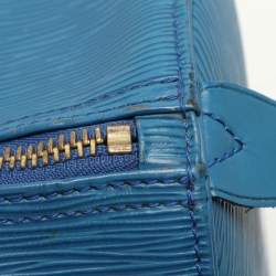 Louis Vuitton Blue Epi Leather Keepall 55 Bag