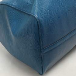 Louis Vuitton Blue Epi Leather Keepall 55 Bag