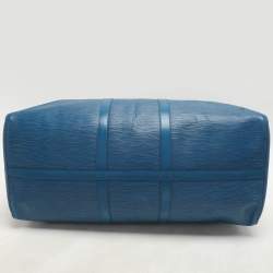 Louis Vuitton Blue Epi Leather Keepall 55 Bag