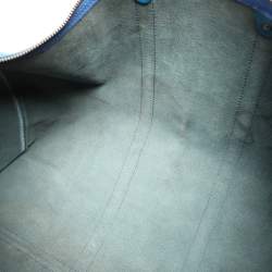 Louis Vuitton Blue Epi Leather Keepall 55 Bag