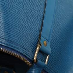 Louis Vuitton Blue Epi Leather Keepall 55 Bag