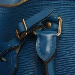 Louis Vuitton Blue Epi Leather Keepall 55 Bag