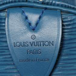 Louis Vuitton Blue Epi Leather Keepall 55 Bag