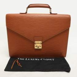 Louis Vuitton Cipango Gold Epi Leather Serviette Conseiller Briefcase