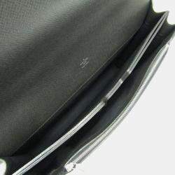 Louis Vuitton Black Taiga Leather Serviette Robusto 2 Business Briefcase Bag