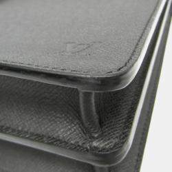 Louis Vuitton Black Taiga Leather Serviette Robusto 2 Business Briefcase Bag