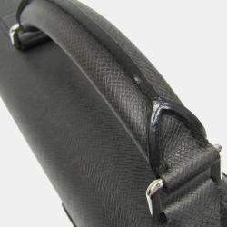 Louis Vuitton Black Taiga Leather Serviette Robusto 2 Business Briefcase Bag