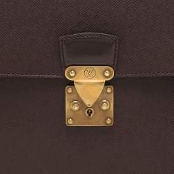Louis Vuitton Burgundy Taiga Leather Serviette Kourad Briefcase