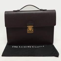 Louis Vuitton Burgundy Taiga Leather Serviette Kourad Briefcase