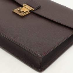 Louis Vuitton Burgundy Taiga Leather Serviette Kourad Briefcase
