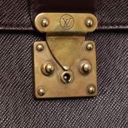 Louis Vuitton Burgundy Taiga Leather Serviette Kourad Briefcase