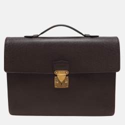 Louis Vuitton Burgundy Taiga Leather Serviette Kourad Briefcase