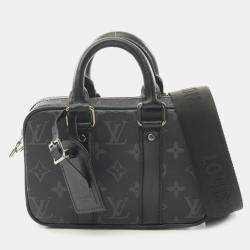 Louis Vuitton Monogram Eclipse Canvas Nano Porte Documents Voyage Shoulder Bag
