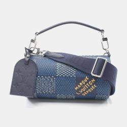 Louis Vuitton Coated Canvas Leather Soft Polochon PM Damier Heritage Handbag