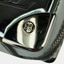 Louis Vuitton Metallic & Silver Patent Leather Monogram Mirror Handle Soft Trunk