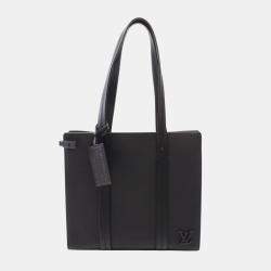 Louis Vuitton Black Leather Aerogram Take Off Tote Bag