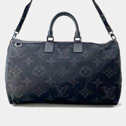 Louis Vuitton  Noir/Green 3D Monogram Reversible Nylon Keepall Bandouliere 50 Shoulder Bag