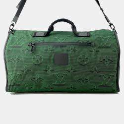 Louis Vuitton  Noir/Green 3D Monogram Reversible Nylon Keepall Bandouliere 50 Shoulder Bag